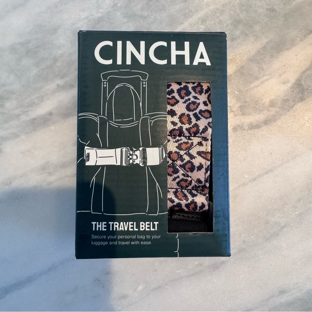 Cinch Leopard Print Travel Belt - Pink/Brown